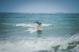 Girl surfing